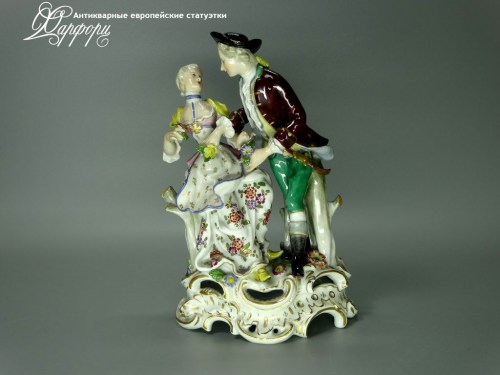 Купить фарфоровые статуэтки Potschappel, Любовь гусара, Германия